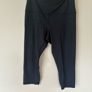lululemon athletica Black Patterned Leggings size 12